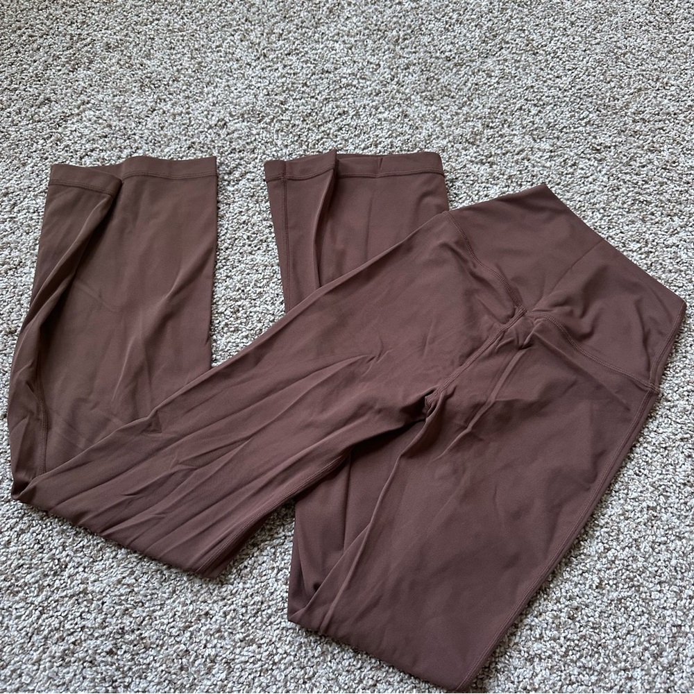 Women's Brown Flare Leggings